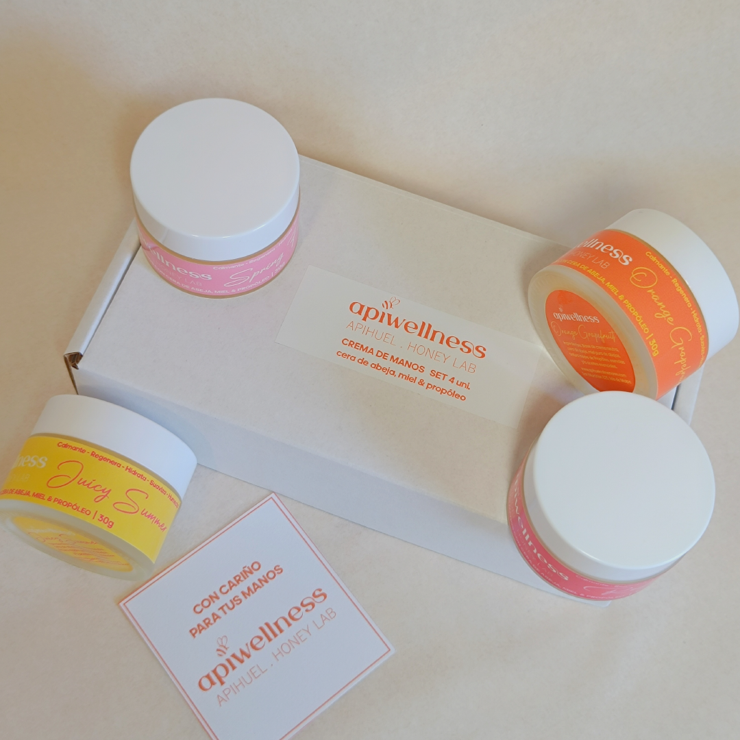 Set 4 Unidades Cremas Para Manos Hidratantes y Nutritivas 30 grs c/u