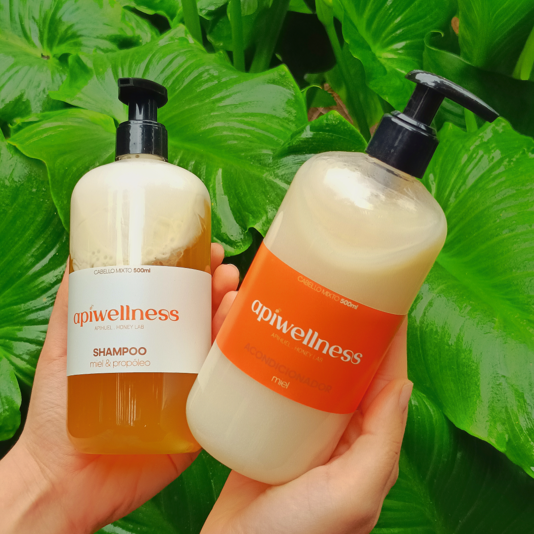 Pack Cuidado Capilar, Shampoo y Acondicionador Artesanal, Apiwellness