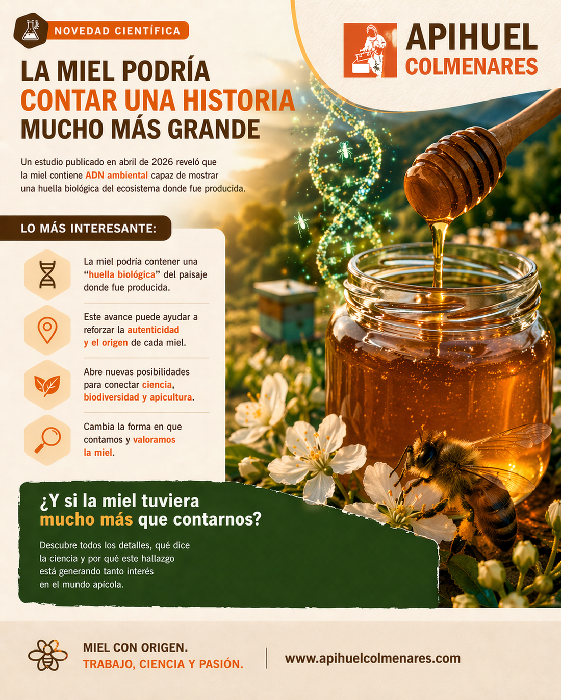 La Miel también puede contar la historia del ecosistema