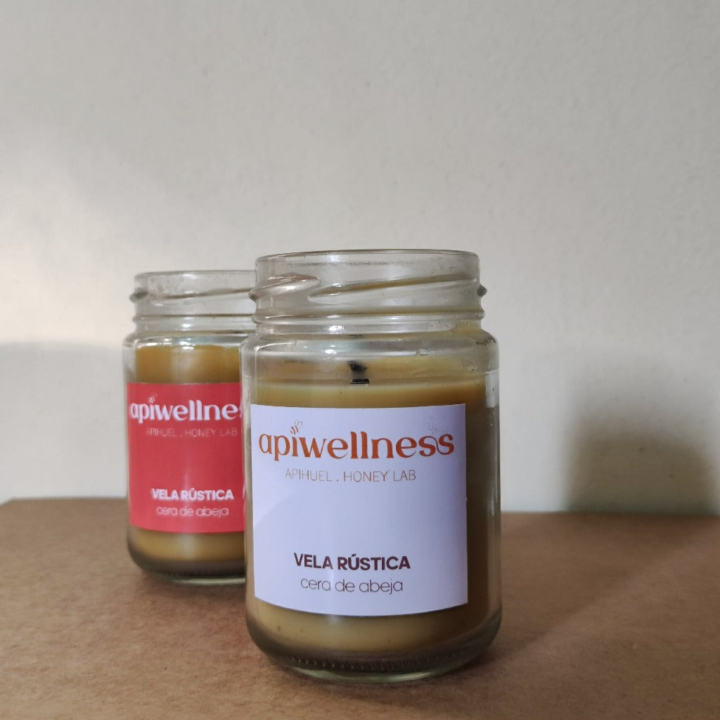 Vela Cera de Abejas Rústica Apiwellness