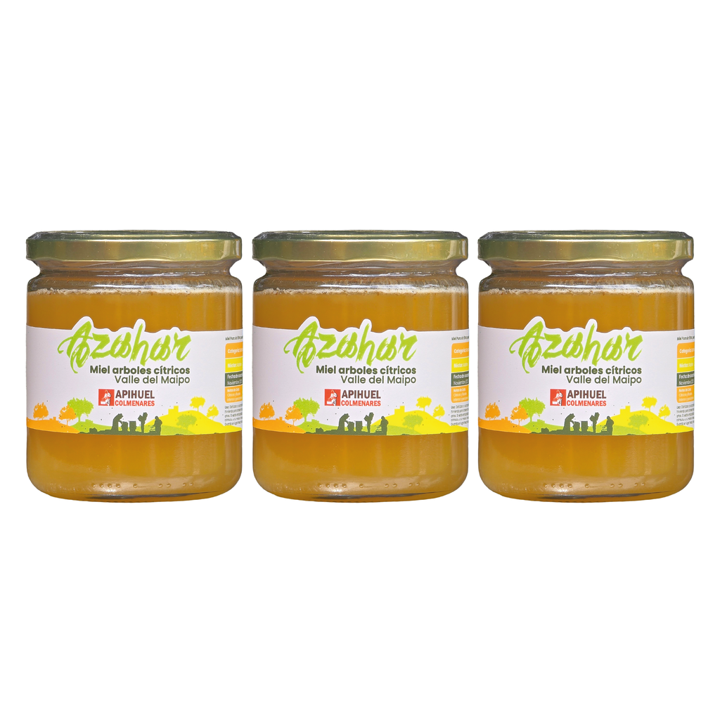 Pack 3 Frascos Miel Monofloral de Azahar 515grs