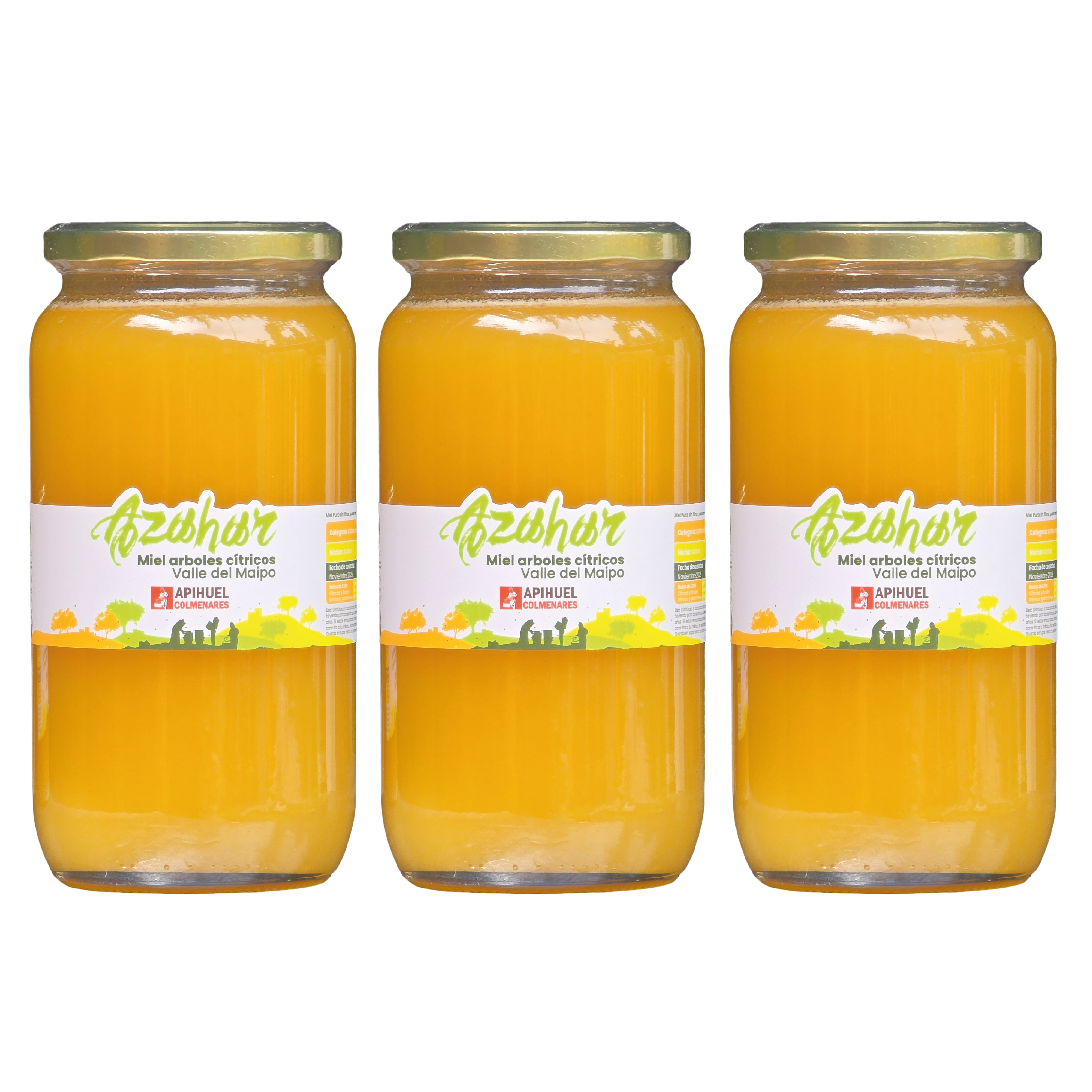 Pack 3 Frascos Miel Monofloral de Azahar 1,3 kg