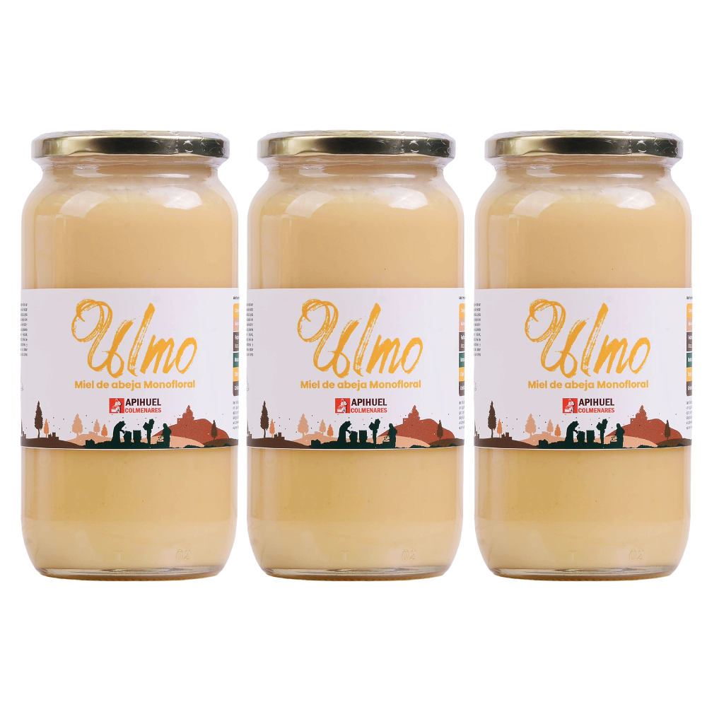 Pack 3 Frascos Miel Monofloral Ulmo 1,3 kg