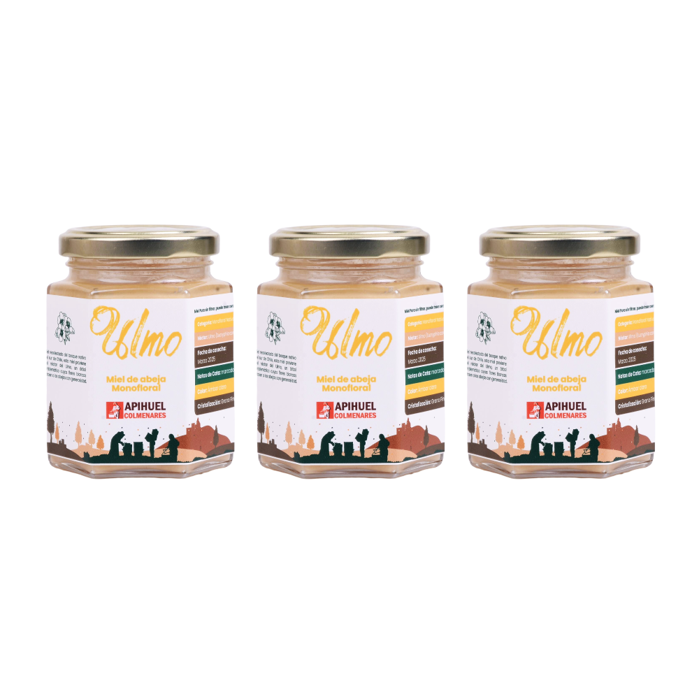 Pack 3 frascos Miel de Ulmo 225 grs