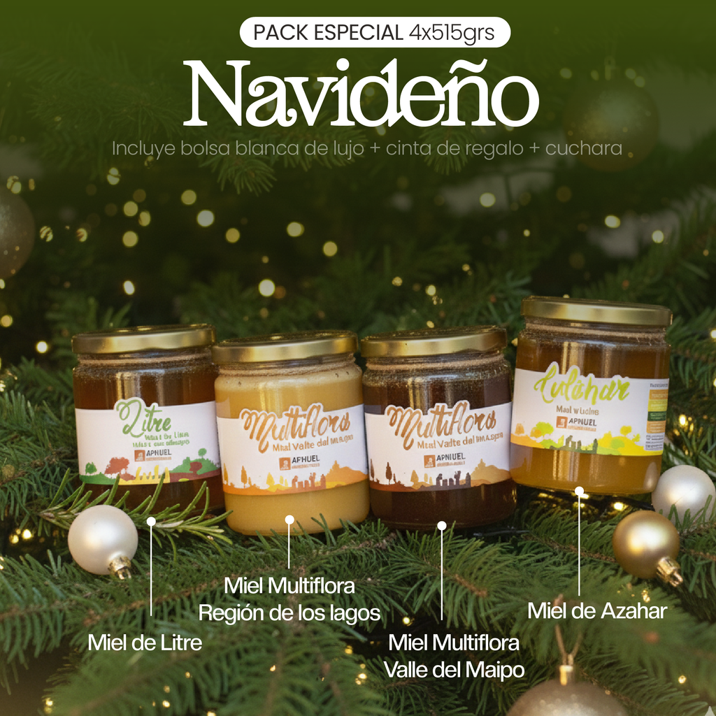 Pack Navideño + Bolsa, Cuchara y Rosita de Regalo