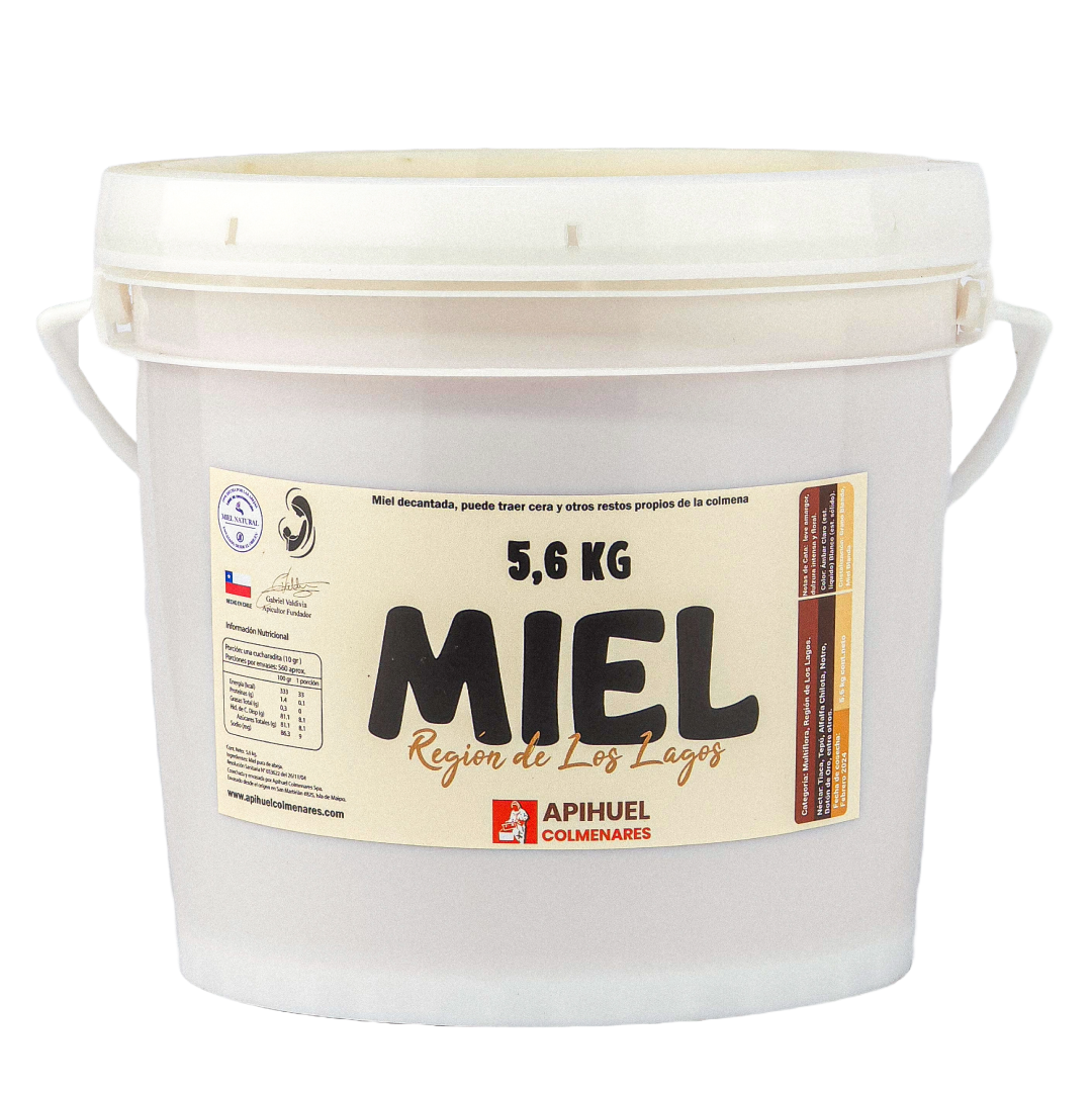 Balde Miel Multiflora de La Región de Los Lagos 5,6 kilos