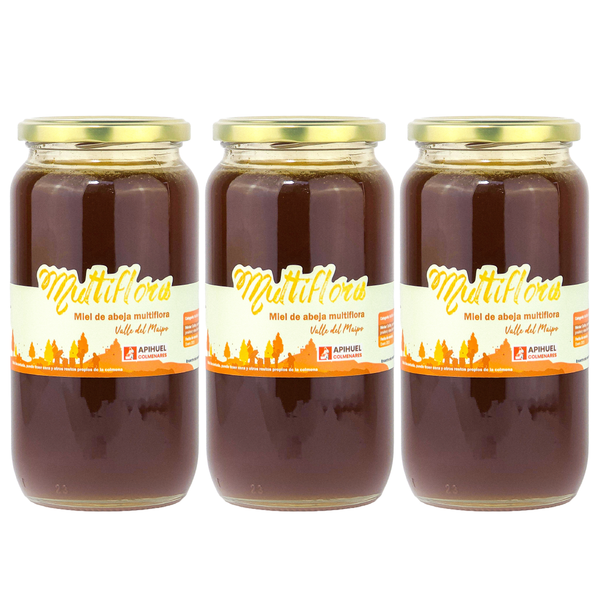 Pack 3 Mieles Multiflora del Valle del Maipo 1,3kg c/u