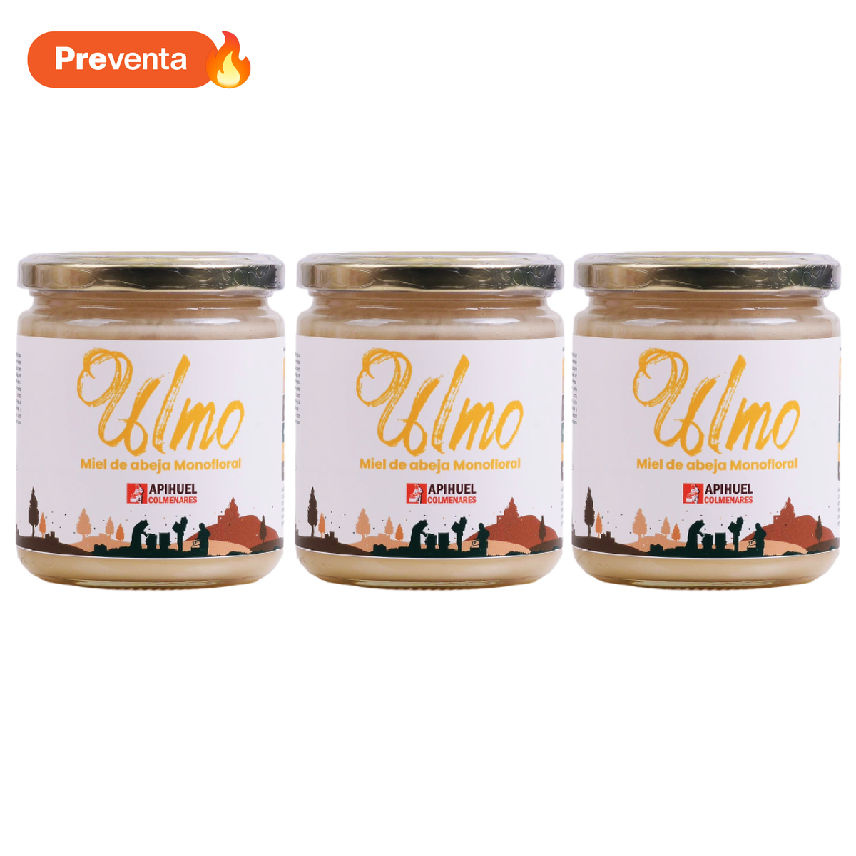 Pack 3 Frascos Miel Monofloral Ulmo 515grs