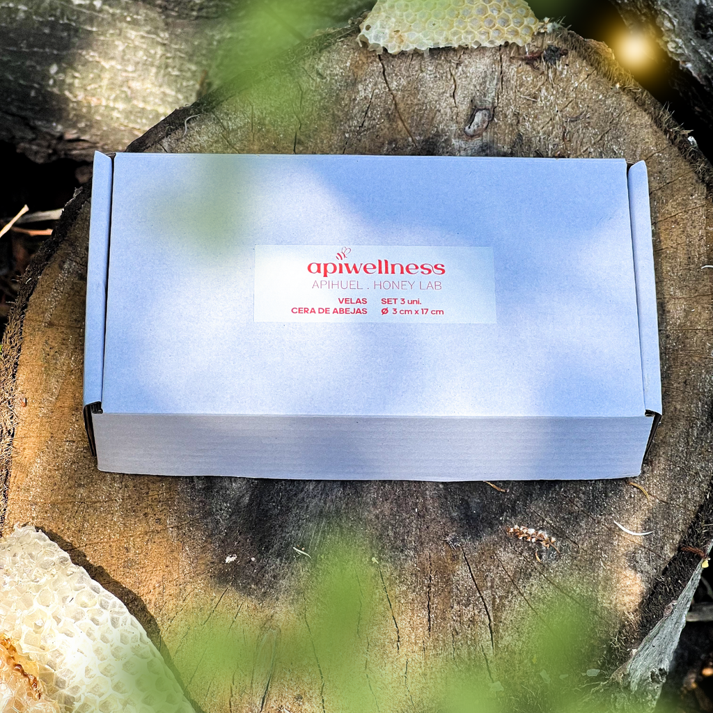 Pack 3 Velas de Cera de Abeja 17cm
