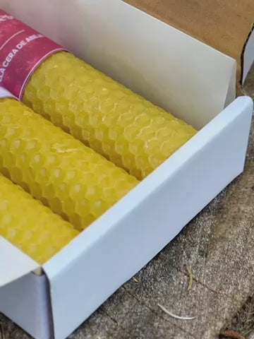 Pack 3 Velas de Cera de Abeja 17cm