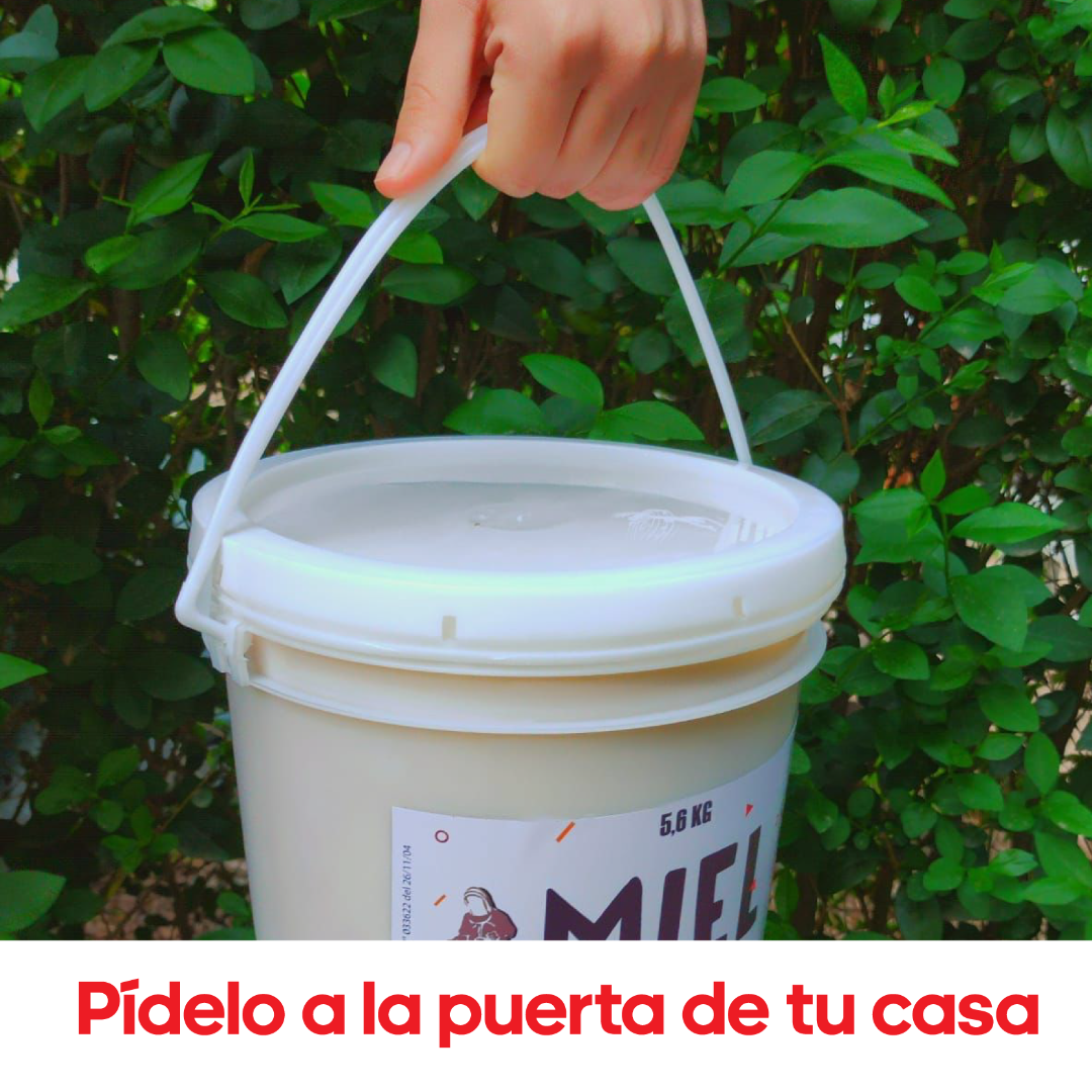 A hand holding a bucket of liquid, a close-up of a hand holding a white object, a bucket of food in a garden, a white paper with purple letters and numbers, a white bucket with a straw pouring liquid into it, a white plastic lid with a white lid, a person with a red shirt, red text on a white background, a white object on a white surface.